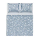 Jogo de Cama 160 Fios 100% Algodão Enara - Azul/Branco