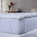 Protetor de colchão pillow top casal padrão micro percal 400 fios com elástico nas pontas